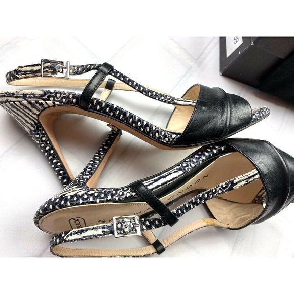 Sacha London Shoes - Sacha London Black Cream Leather sz 39 Handmade